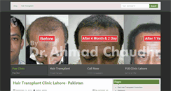 Desktop Screenshot of lahorehairclinic.com